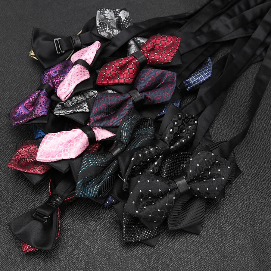 Men Bowtie Newest Butterfly Knot Mens Accessories Luxurious Bow Tie Black Cravat Formal Commercial Suit Wedding Ceremony Ties