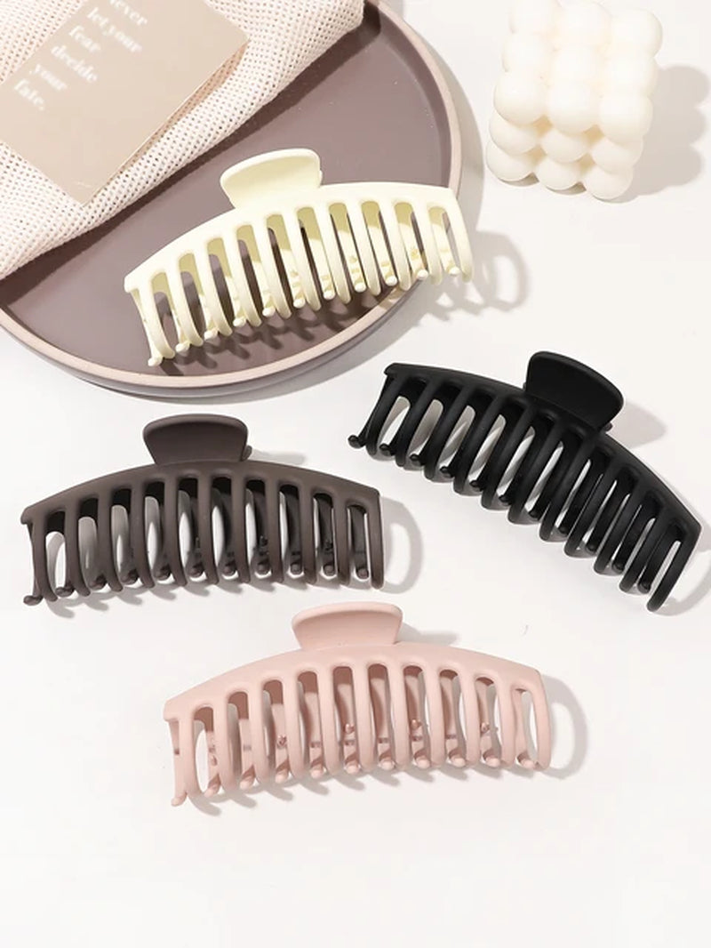 Large Claw Clips for Thick Hair , Girls Big Hair Clips Claw, Matte Claw Clips, Neutral Hair Clips 4 Pack