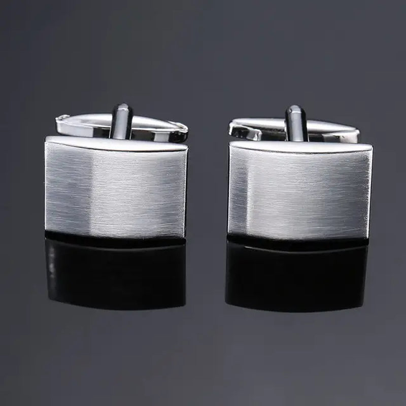 High Quality Brass Material Silvery Laser Pattern Building Block Cufflink Fashion Men'S French Shirt Cufflinks Wholesale Retail