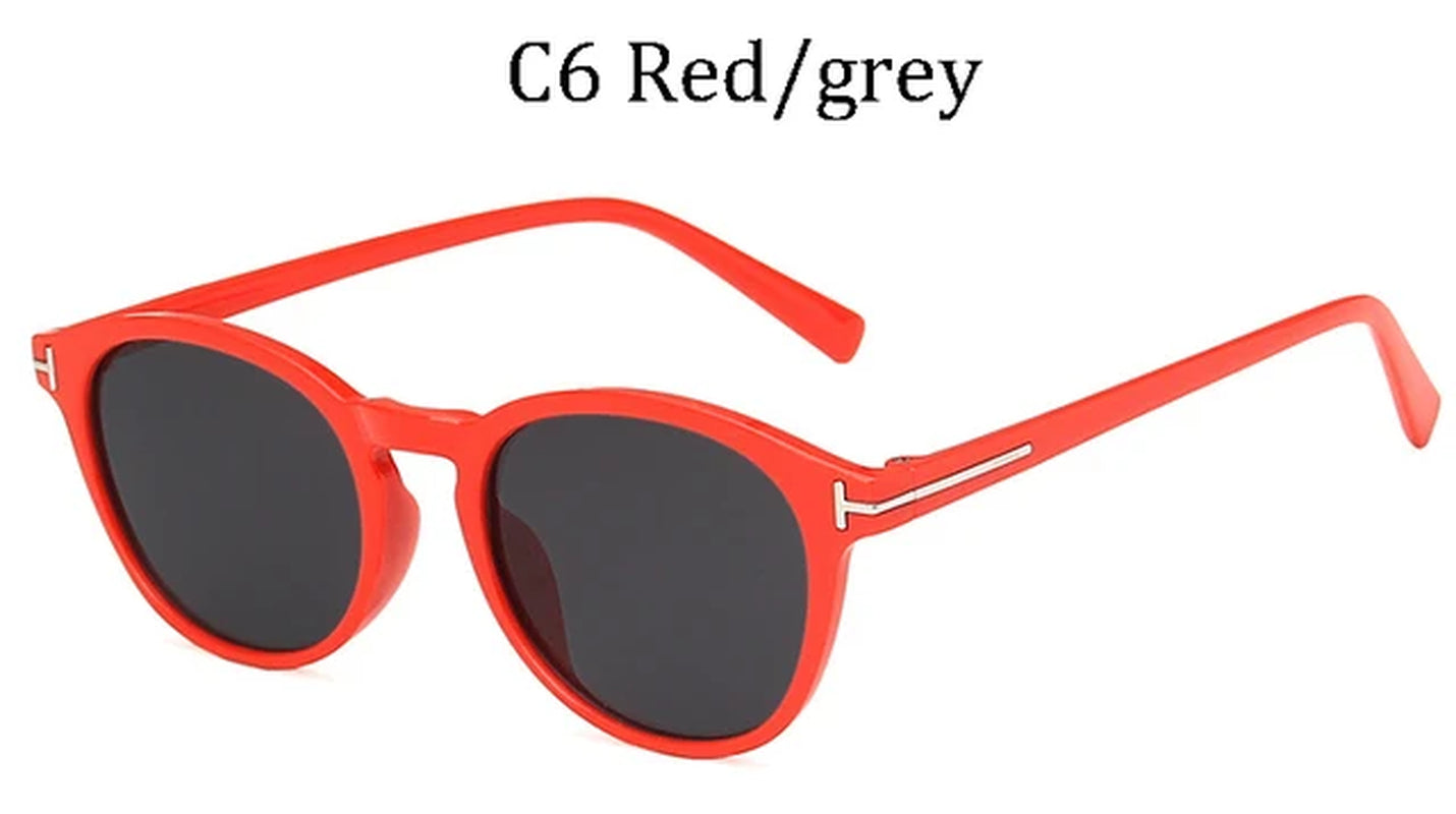 Retro Small round Sunglasses Women Men 2024 Fashion Vintage Sun Glasses Black White Leopard Red Sunglass UV400