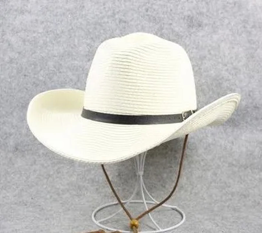 New Extra Large Size 62Cm Foldable Jazz Straw Hat Men and Women Summer Beach Lanyard Sunscreen Outdoor Sports Sun Hat Wholesale