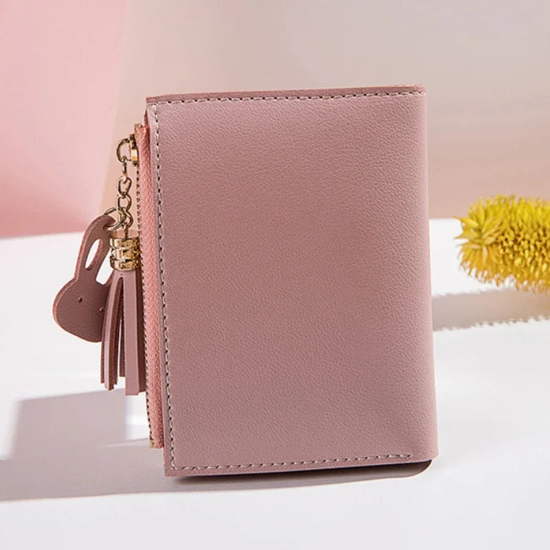 2024 New Women'S Wallet PU Leather Women'S Wallet Made of Leather Women Purses Card Holder Foldable Portable Lady Coin Purses