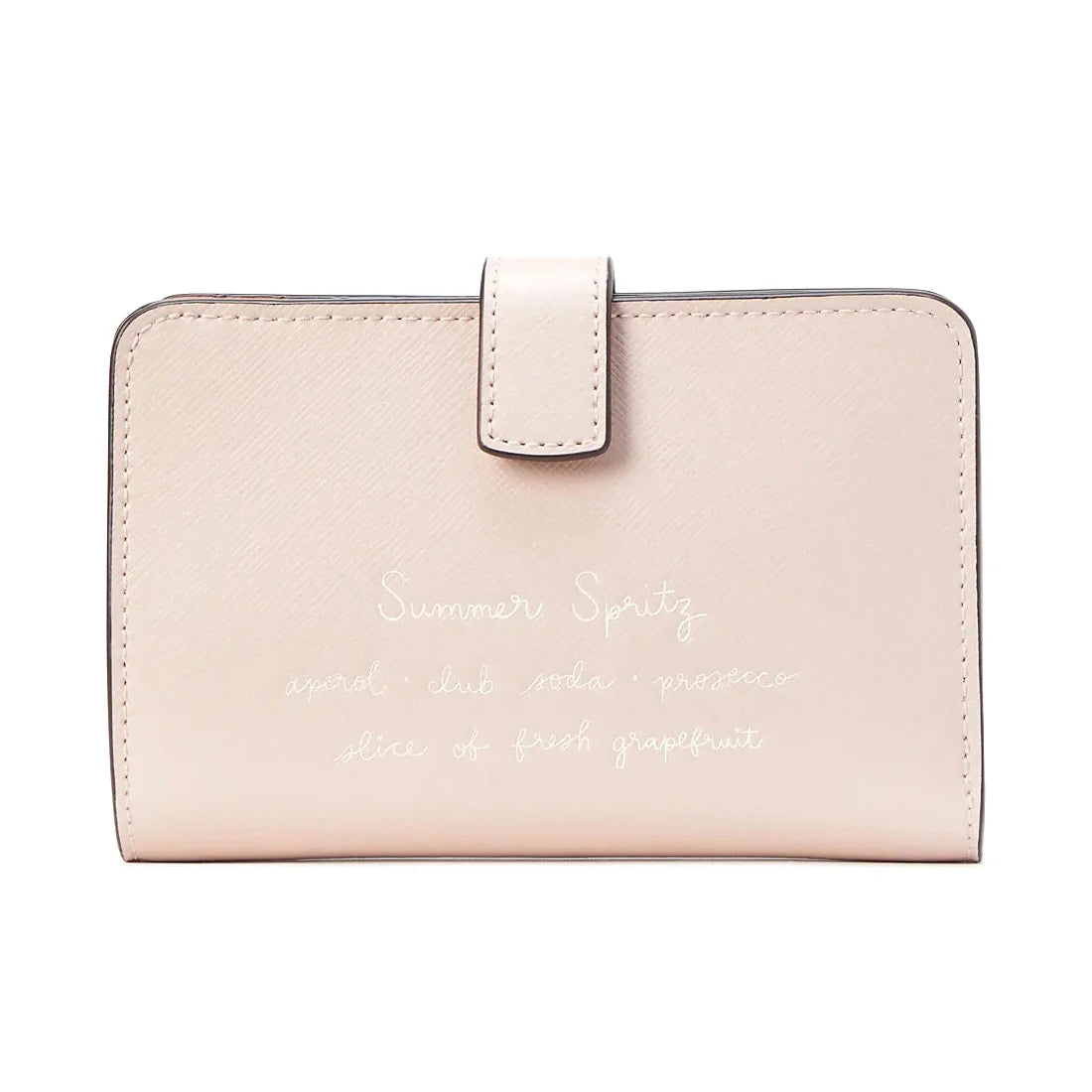 Women'S Tini Saffiano Leather Embellished Compact Wallet (Pale Dogwood)