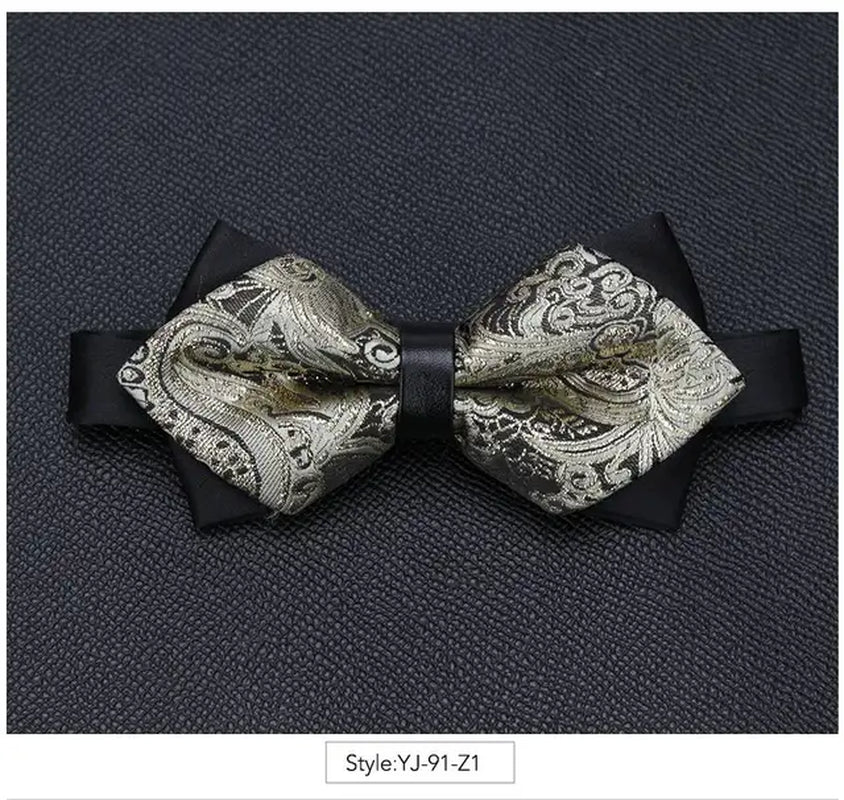 Men Bowtie Newest Butterfly Knot Mens Accessories Luxurious Bow Tie Black Cravat Formal Commercial Suit Wedding Ceremony Ties