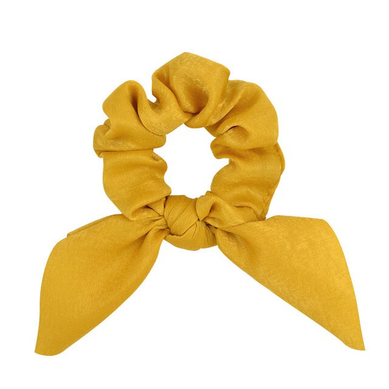 New Chiffon Bowknot Silk Hair Scrunchies Women Pearl Ponytail Holder Hair Ties Hair Rope Rubber Bands Headwear Hair Accessories