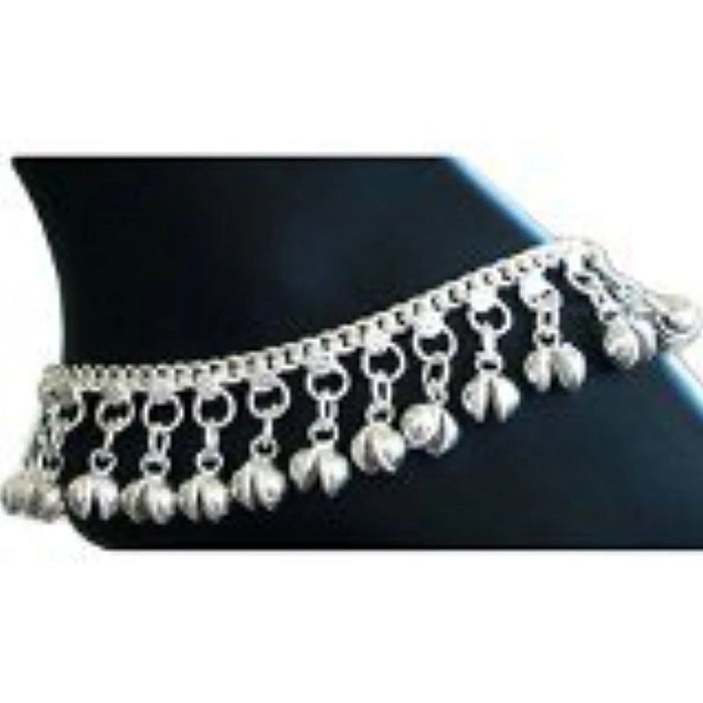 Redcolourful Silvertone Ghungroo Anklet Belly Dance Traditional Indian Jewelry