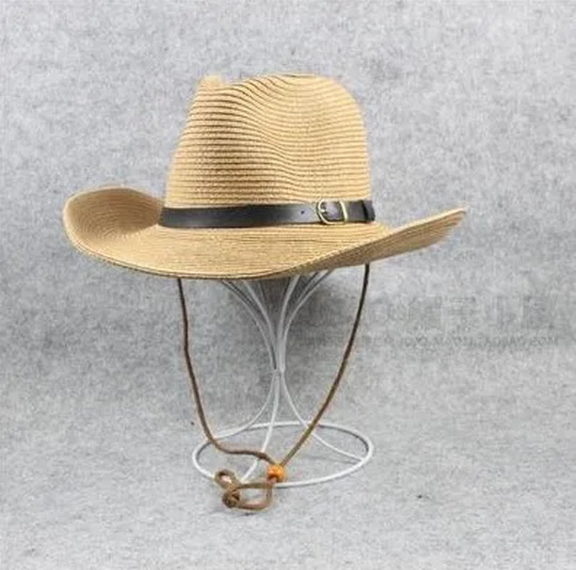 New Extra Large Size 62Cm Foldable Jazz Straw Hat Men and Women Summer Beach Lanyard Sunscreen Outdoor Sports Sun Hat Wholesale