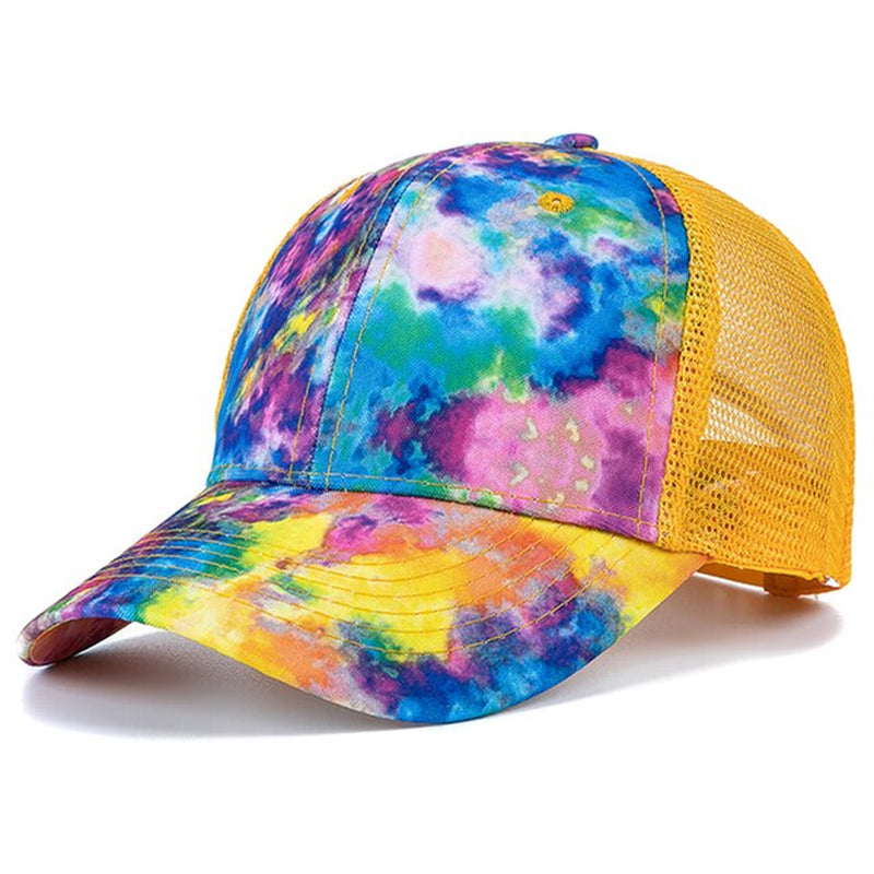 New Fashion Women Tie Dye Cap Multicolor Irregular Print Baseball Cap Female Outdoor Streetwear Summer Caps Hats