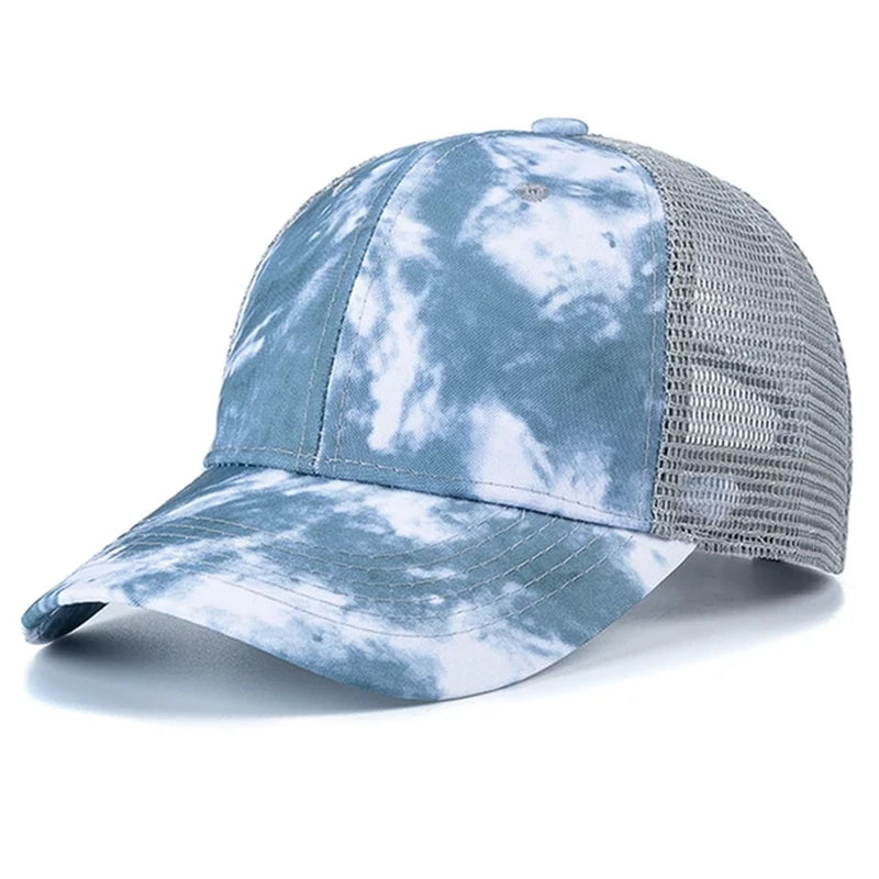 New Fashion Women Tie Dye Cap Multicolor Irregular Print Baseball Cap Female Outdoor Streetwear Summer Caps Hats