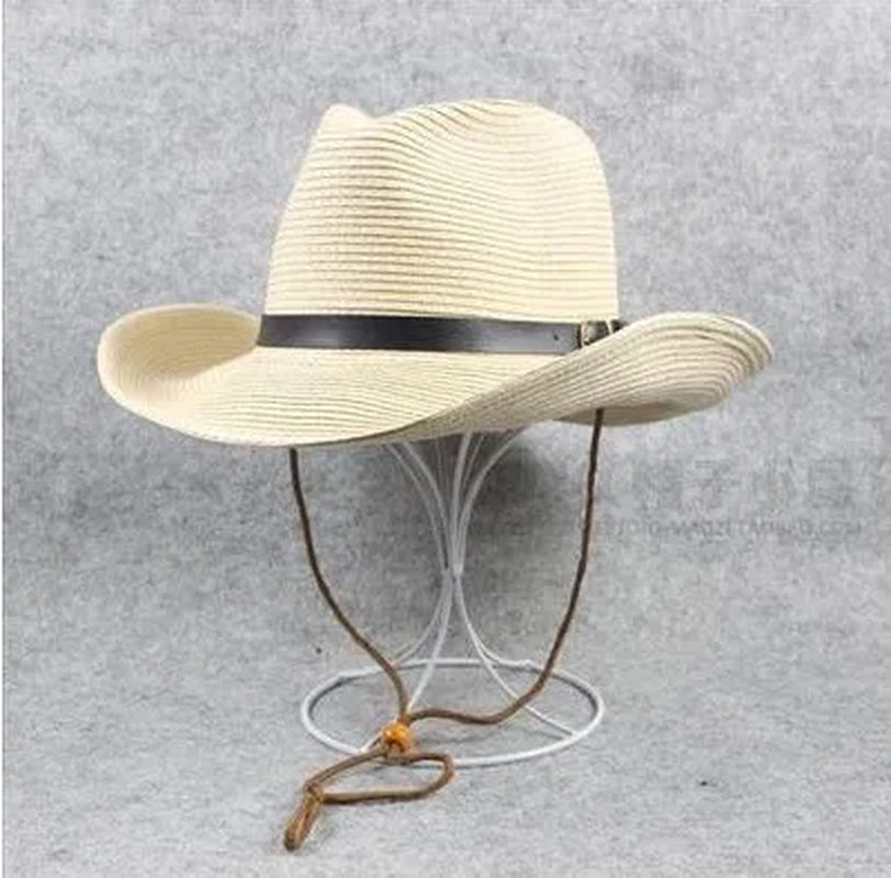 New Extra Large Size 62Cm Foldable Jazz Straw Hat Men and Women Summer Beach Lanyard Sunscreen Outdoor Sports Sun Hat Wholesale