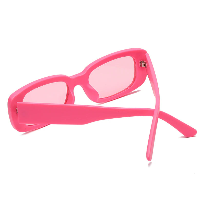 Stylish Y2K Sunglasses Women Man Macaron Pink Small Rectangle Colorful Sun Glasses Square Frame UV400 Eyewear