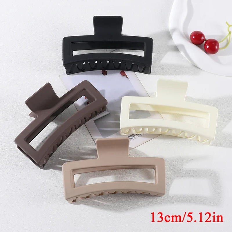 4Pcs/Set Women Girls Claw Clips Coffee Black Hair Claw Nonslip Crab Hairpins Barrette Fashion Hair Accessories Gifts