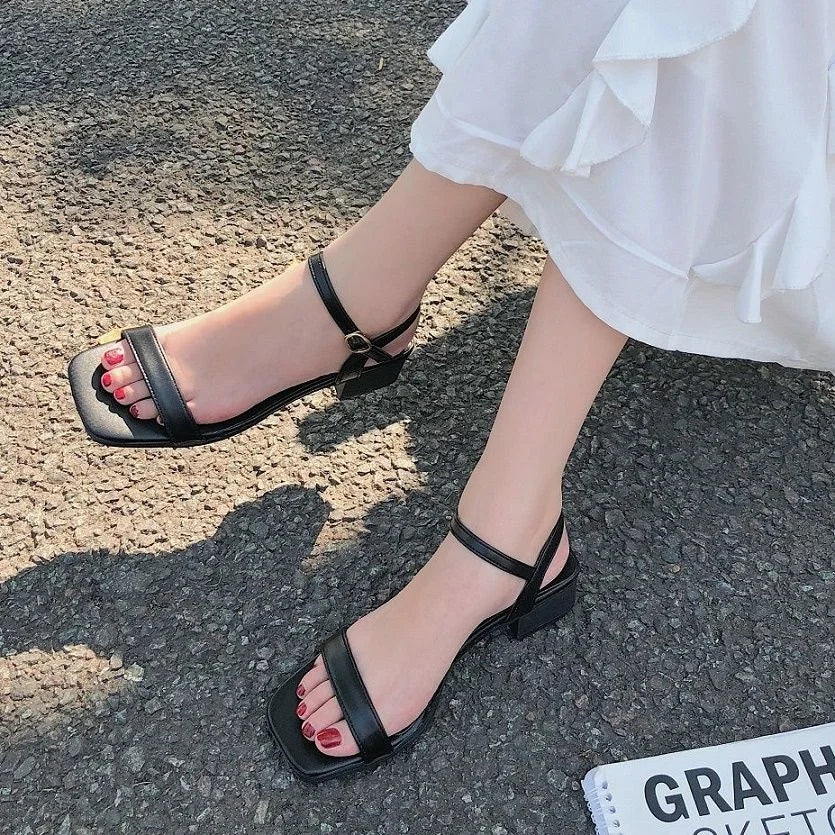 Shoes Women Slippers Red Sandals Women'S Summer New Heel Sandals Sandals Fashion Sandales Femmes